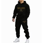 Vitata ensemble de vetements homme ? sweat  capuche et pantalon ? confortable et respirant ?noir t057 ...