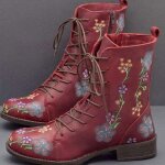 Vitata femme bottines brodes?confortables et lgantes?idales pour lautomne et lhiver?cuir synthtique ...