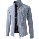 Vitata gilet cardigan homme zippé ? pull Épais à col montant ? tricot ajusté chaud hiver - gris clair ... Vitata gilet cardigan homme zippé ? pull Épais à col montant ? tricot ajusté chaud hiver - gris clair ...