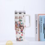 Vitata gobelet thermos labubu 40oz?mug isotherme avec paille&anse?inox grande capacit?motif cartoon ...