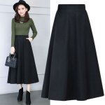 Vitata jupe a - line taille haute femme - noir - Élégante et polyvalente pour lautomne et lhiver Vitata jupe a - line taille haute femme - noir - Élégante et polyvalente pour lautomne et lhiver