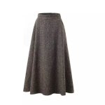 Vitata jupe longue taille haute femme - camel - lgante et confortable en pour lautomne et lhiver