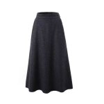 Vitata jupe longue taille haute femme - gris foncé - Élégante et confortable en pour lautomne et lhiver ... Vitata jupe longue taille haute femme - gris foncé - Élégante et confortable en pour lautomne et lhiver ...