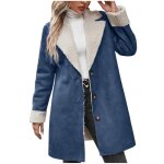 Vitata manteau femme doubl polaire sherpa - mi - long chaud hiver - col large lgant style dcontract ...