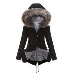 Vitata manteau femme hiver à capuche ? long pardessus doublure en peluche coupe ample et Élégante noir ... Vitata manteau femme hiver à capuche ? long pardessus doublure en peluche coupe ample et Élégante noir ...