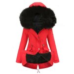 Vitata manteau femme hiver à capuche ? long pardessus doublure en peluche coupe ample et Élégante rouge ... Vitata manteau femme hiver à capuche ? long pardessus doublure en peluche coupe ample et Élégante rouge ...