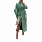 Vitata manteau femme long - pardessus Élégant à double boutonnage - manteau chaud automne hiver - vert ... Vitata manteau femme long - pardessus Élégant à double boutonnage - manteau chaud automne hiver - vert ...