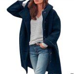 Vitata manteau femme longue  capuche ? manteau chaud dcontract ? style hiver automne lgant et confortable ...
