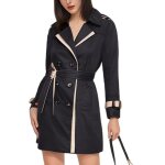 Vitata manteau femme mi - long élégant - trench à double boutonnage avec ceinture - style chic automne ... Vitata manteau femme mi - long élégant - trench à double boutonnage avec ceinture - style chic automne ...