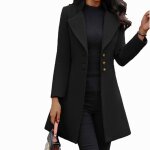 Vitata manteau long femme ? coupe ajustée avec col à revers ? Élégants ? chaud et chic pour automne - ... Vitata manteau long femme ? coupe ajustée avec col à revers ? Élégants ? chaud et chic pour automne - ...