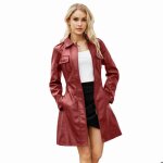 Vitata manteau long femme en simili cuir - trench ceinturé Élégant - pardessus bordeaux chaud automne ... Vitata manteau long femme en simili cuir - trench ceinturé Élégant - pardessus bordeaux chaud automne ...