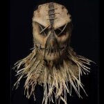 Vitata masque pouvantail halloween ? design toile de jute ? cagoule en latex effrayante ? accessoire ...