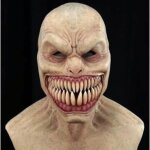 Vitata masque en latex pour halloween - homme terrifiant long
