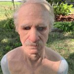 Vitata masque en latex pour halloween - vieil homme aux cheveux blancs