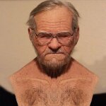 Vitata masque en latex pour halloween - vieil homme avec les lvres pinces