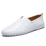 Vitata mocassins décontractés en cuir à enfiler pour homme ? légers et respirants ? blanc Vitata mocassins décontractés en cuir à enfiler pour homme ? légers et respirants ? blanc
