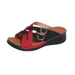 Vitata mules à semelle compensée avec boucles pour femmes - grande taille - décontracté - vert Vitata mules à semelle compensée avec boucles pour femmes - grande taille - décontracté - vert