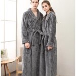 Vitata peignoir long pais en polaire ? modle hiver unisexe  ceinture ? peignoir doux pour homme et ...