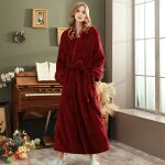Vitata peignoir long pais en polaire ? modle hiver unisexe  ceinture ? peignoir doux pour homme et ...