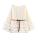 Vitata pull femme en tricot - pull ample à manches longues - haut chaud automne hiver - blanc Vitata pull femme en tricot - pull ample à manches longues - haut chaud automne hiver - blanc