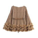 Vitata pull femme en tricot - pull ample à manches longues - haut chaud automne hiver - marron Vitata pull femme en tricot - pull ample à manches longues - haut chaud automne hiver - marron