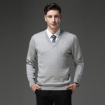 Vitata pull homme col v ? pull tricoté confortable automne / hiver ? coupe ajustée design classique ?gris ... Vitata pull homme col v ? pull tricoté confortable automne / hiver ? coupe ajustée design classique ?gris ...