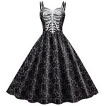 Vitata robe halloween femme - robe vintage à bretelles - convient pour halloween et les festivals - noir ... Vitata robe halloween femme - robe vintage à bretelles - convient pour halloween et les festivals - noir ...