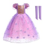 Vitata robe longue fille violet  paillettes ? robe princesse enfant lgante pour crmonie ou nol
