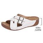 Vitata sandales compenses  brides croises avec boucles pour femmes - confortables et antidrapantes ...