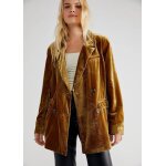 Vitata - veste de costume fendue en velours doré - 2025 nouveau - hauts pour femmes - jaune terreux Vitata - veste de costume fendue en velours doré - 2025 nouveau - hauts pour femmes - jaune terreux