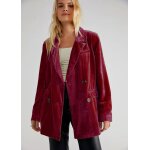 Vitata - veste de costume fendue en velours doré - 2025 nouveau - hauts pour femmes - rouge Vitata - veste de costume fendue en velours doré - 2025 nouveau - hauts pour femmes - rouge
