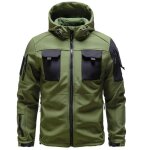 Vitata veste homme à capuche ? manteau chaud multipoches ? doublure polaire ? vert armée Vitata veste homme à capuche ? manteau chaud multipoches ? doublure polaire ? vert armée