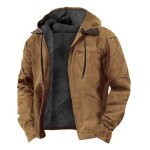 Vitata veste homme hiver à capuche ? manteau chaud doublé polaire ? coupe décontractée multi - poches ... Vitata veste homme hiver à capuche ? manteau chaud doublé polaire ? coupe décontractée multi - poches ...