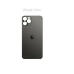 Vitre arri�re - apple - iphone 11 pro - noir - adh�sif pr�pos� - big hole