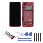 Vitre tactile + ecran lcd sur chassis compatible avecsamsung galaxy s20 fe sm - g780f rouge + kit outils ...