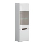 Vitrine 2 portes petits - meubles - darrel - 60 x 41 x 193cm - blanc