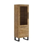 Vitrine 2 portes petits - meubles - eden - 64 x 45 x 190cm - bois et métal Vitrine 2 portes petits - meubles - eden - 64 x 45 x 190cm - bois et métal