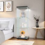 Vitrine - 3 �tag�res - porte simple - cave � vin - meuble de rangement - verre tremp� - entr�e / couloir ...