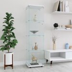 Vitrine 42×36×164cm vitrine en verre cave à vin verre trempé 4 couches avec serrure de sécurité blanc ... Vitrine 42×36×164cm vitrine en verre cave à vin verre trempé 4 couches avec serrure de sécurité blanc ...