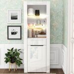 Vitrine 60x35. 5x165 cm avec �clairage led armoire a dossiers vitrine vitrine salle a manger avec �tag�res ...