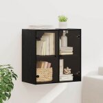 Vitrine - argentier - vaisselier vidaxl meuble mural ch�ne noir 68 x 37 x 685 cm bois ding�nierie