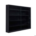 Blacklava citrine vitrine 2 portes coulissantes noir.