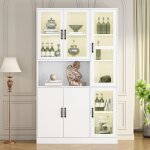 Vitrine blanche led Étagères portes - bibliothèque / luxe - rangement salon / chambre - armoire Élégante ... Vitrine blanche led Étagères portes - bibliothèque / luxe - rangement salon / chambre - armoire Élégante ...