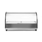 Vitrine chauffante de table 1 niveau 230v 400w 554x376x311 mm hendi - inox verre tremp�
