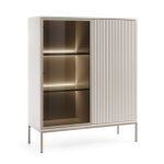 Vitrine laval wt104 ? komodee chene wotan / noir largeur 104 cm hauteur 126 cm profondeur 39 cm �clairage ...