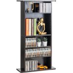 Vitrine meuble multimdia - 5 tagres rglables pour 240 cd / dvd couleur espresso