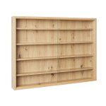 Vitrine murale tagre murale avec 5 tablettes en bois coloris imitation chne artisan