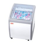 Vitrine r�frig�r�e � cr�me glac�e commerciale - vevor - comptoir � glace 154 l - cong�lateur mobile avec ...