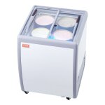Vitrine rfrigre  crme glace commerciale - vevor - comptoir  glace 158 l - conglateur mobile avec ...