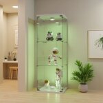 Vitrine vitrine verre à 3 niveaux en verre trempé avec porte et led armoire vitrine avec serrure vitrine ... Vitrine vitrine verre à 3 niveaux en verre trempé avec porte et led armoire vitrine avec serrure vitrine ...